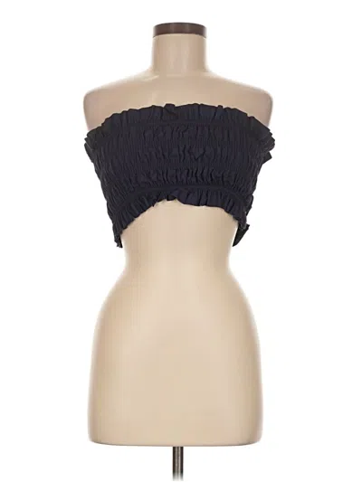 Pre-owned Kourt Sleeveless Top Blue Strapless Neckline Tops