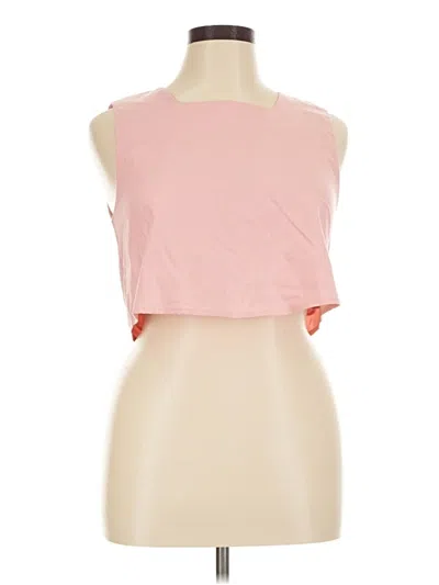 Pre-owned Kourt Sleeveless Top Pink Halter Neckline Tops