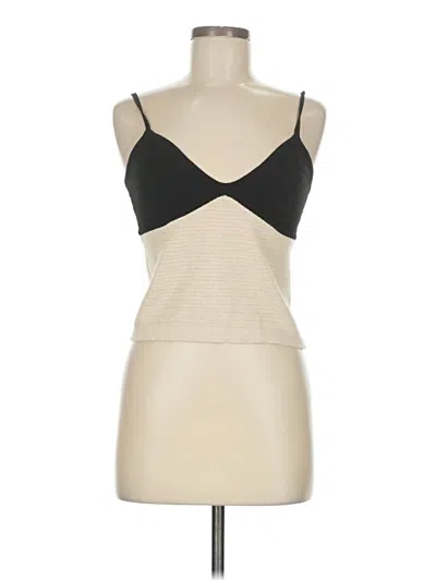 Pre-owned Kourt Sleeveless Top Tan Halter Neckline Tops In Brown