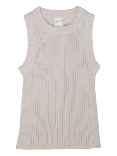 Kowtow Ribbed Sleeveless Tank Top In Gray