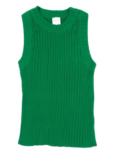 Kowtow Ribbed Tank Top In Burgundy