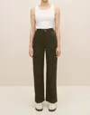 Kowtow Straight Leg Jeans In Khaki Denim