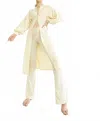 Koy & Victoria Isa Flares Lace Up Pants In Butter In Neutral