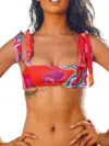 Koy & Victoria Nneka Bikini Top In Muri In Blue