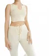 Koy & Victoria Serita Crop Top In Butter In Yellow