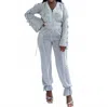 Koy & Victoria Vix Ankle Tie Pants In Ice In Blue