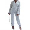 Koy & Victoria Vix Tassel Jacket In Ice In Blue