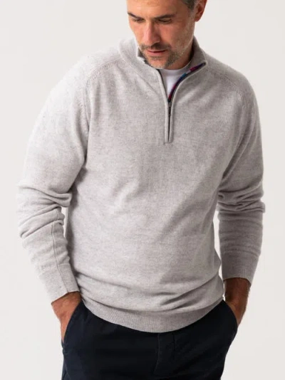 Koy Clothing Cashmere Quatre Zip Sweater In Gray
