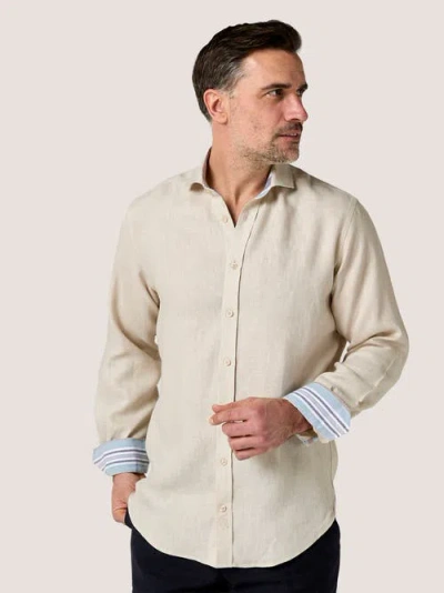 Koy Clothing Classic Linen Long Sleeve Shirt In Gray