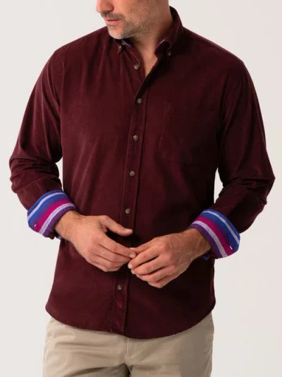 Koy Clothing Corduroy Long Sleeve Shirt In Purple