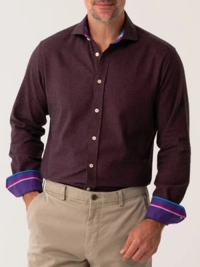 Koy Clothing Cotton Cashmere Long Sleeve Shirt In Purple