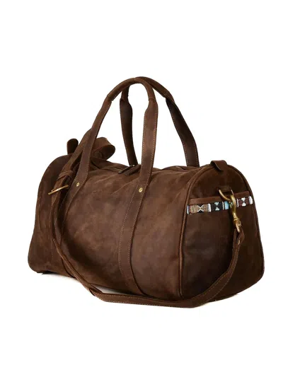 Koy Clothing Men's Brown Leather Explorer Duffle Bag - Mocha