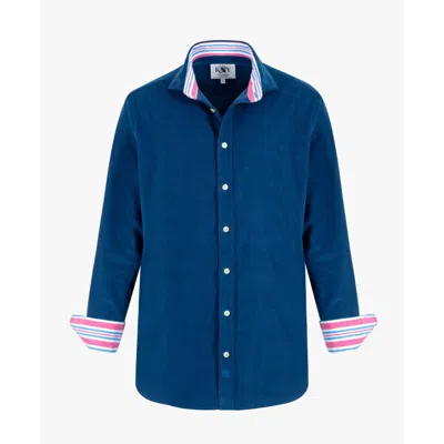 Koy Clothing Men's Dark Blue Cord Shirt