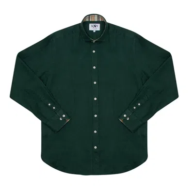 Koy Clothing Men's Forest Green Linen Shirt