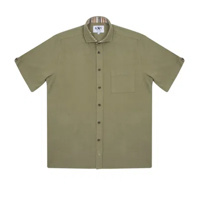 Koy Clothing Men's Green Olive Air Weave Shirt - Short Sleeve
