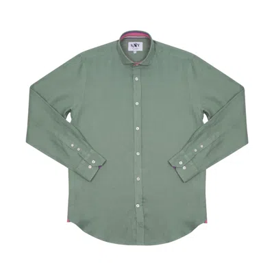 Koy Clothing Men's Green Sage Linen Shirt