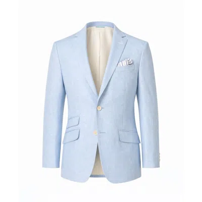 Koy Clothing Men's Light Blue Blazer - Linen, Wool & Silk