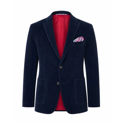 Koy Clothing Men's Navy Blue Corduroy Blazer