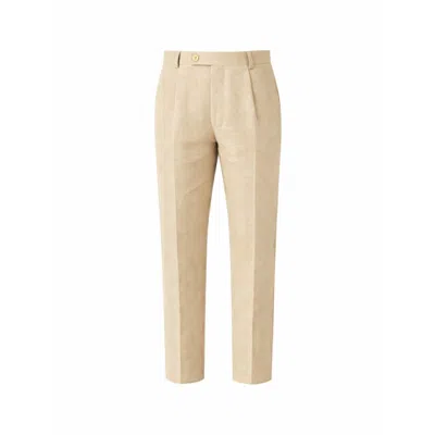 Koy Clothing Men's Neutrals Pale Beige Linen Suit Trousers