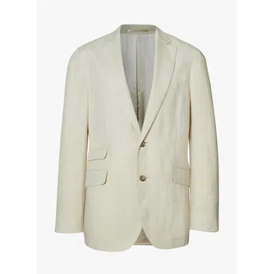 Koy Clothing Men's Neutrals Rift Valley Cream Linen Blazer In White