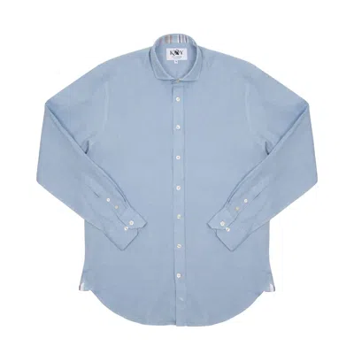 Koy Clothing Men's Ocean Blue Linen Shirt