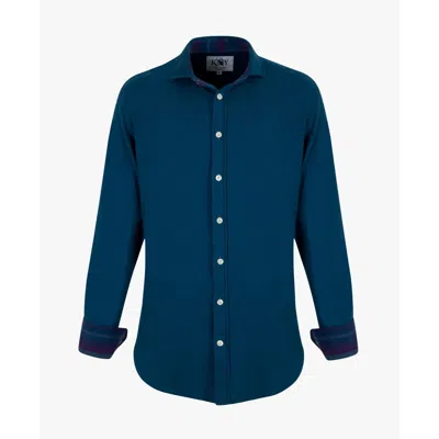 Koy Clothing Men's Teal-blue Kikoy Shirt