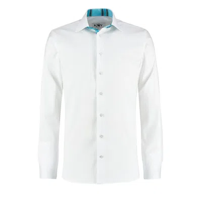 Koy Clothing Men's White Pinpoint Oxford Shirt
