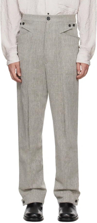Kozaburo Gray Z Trousers In Grey
