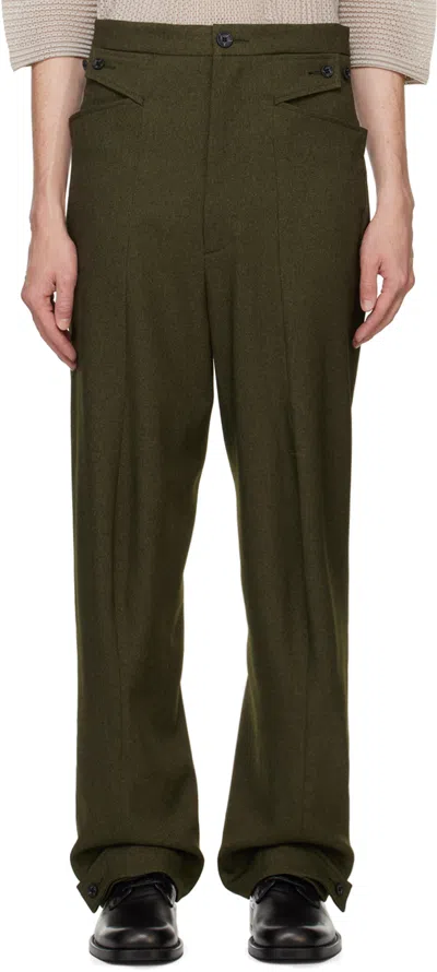 Kozaburo Green Z Trousers In Army