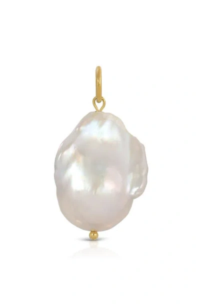 Kozakh Baroque Pearl Charm In Gray
