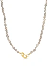 Kozakh Classy Cultured Pearl Necklace In Gold
