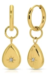 Kozakh Illion Drop Hoop Earrings In Gold