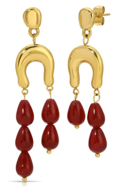Kozakh Moshka Drop Earrings In Gold