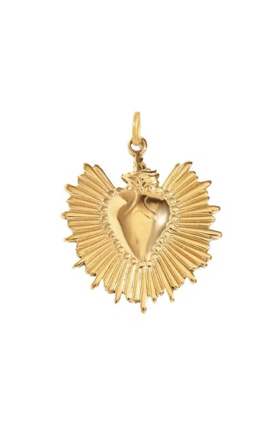 Kozakh Power Heart Charm In Gray