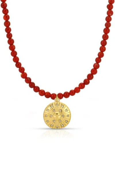 Kozakh Red Sun Necklace