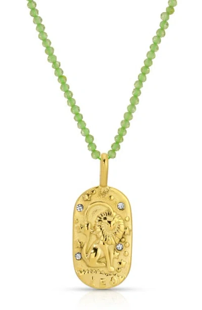 Kozakh Sunrise Zodiac Pendant Necklace In Gold