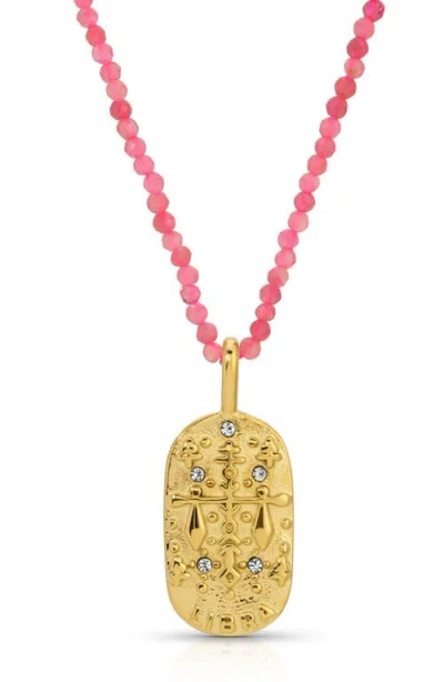 Kozakh Sunrise Zodiac Pendant Necklace In Gold