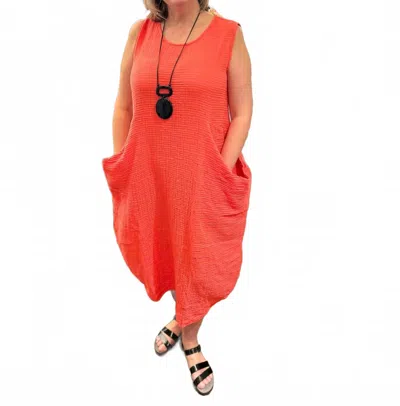 Kozan Heath Midi Dress In Papaya In Orange