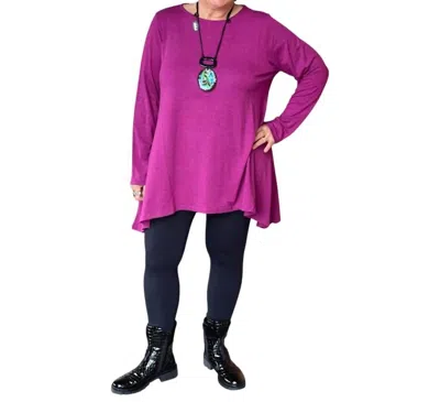 Kozan Justy Long Sleeve Top In Viola In Pink