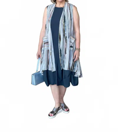 Kozan Meno Vest In Marble In Multi