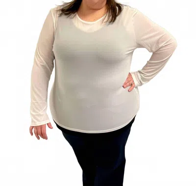 Kozan Mika Long Sleeve Tee - Plus In White Mesh