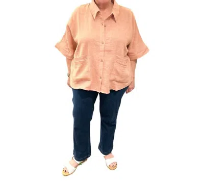Kozan Prince Button Down Shirt In Melon In Orange