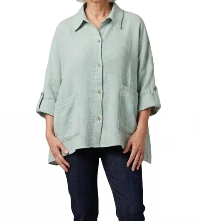 Kozan Prince Button Down Shirt In Pool In Green