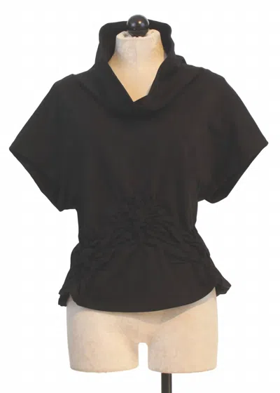 Kozan Women's Roygen Cowl Neck Top In Nite In Brown