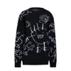 Köpkeköpke Women's Black / White Monster Sweater Unisex In Multi