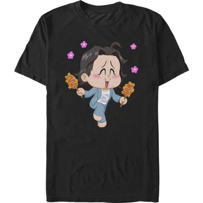 Kpop Demon Hunters Bobby Corn Dog  Graphic T-shirt In Black