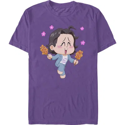 Kpop Demon Hunters Bobby Corn Dog  Graphic T-shirt In Purple