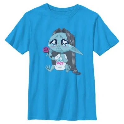 Kpop Demon Hunters Kids' Boy's  Chibi Crying Fan  Graphic T-shirt In Blue