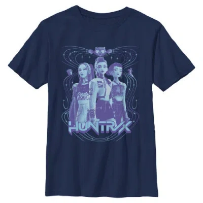 Kpop Demon Hunters Kids' Boy's  Huntrix Honmoon  Graphic T-shirt In Blue