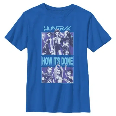 Kpop Demon Hunters Kids' Boy's  Huntrix How It's Done  Graphic T-shirt In Blue